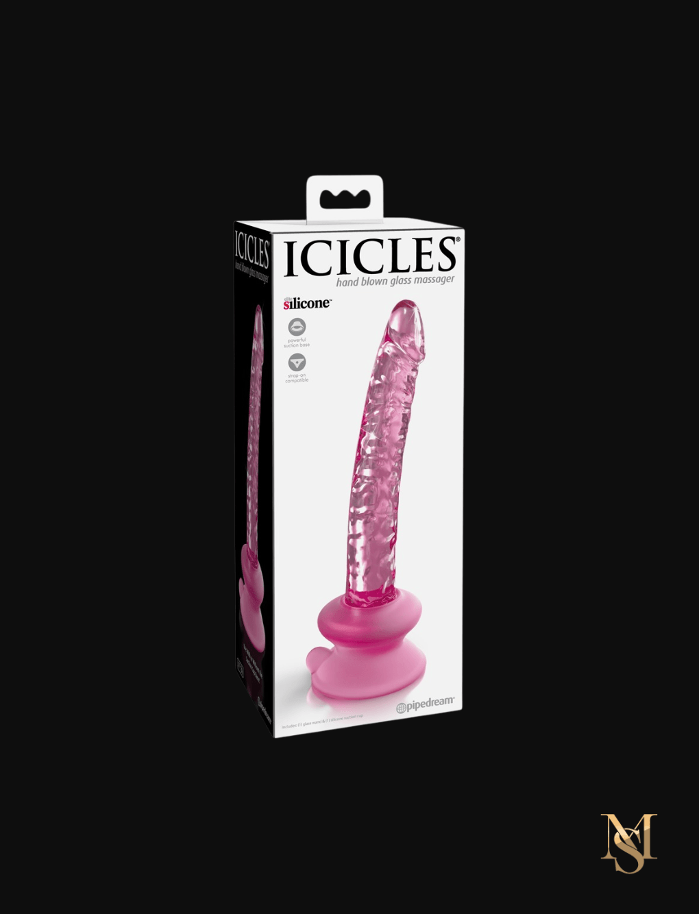 Icicles Glas dildo med sugekop (17 cm)