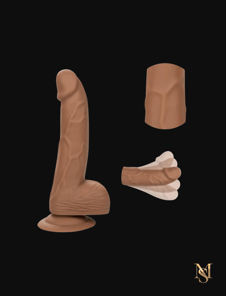 Brun Dildo Silikone Studs™ (15,24 cm)