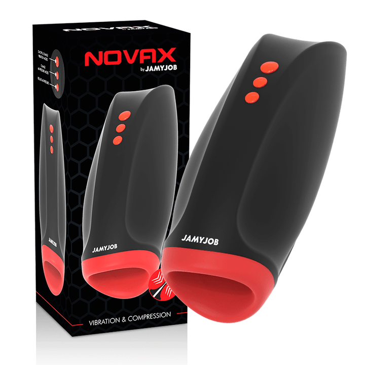 Novax Masturbator med vibration & kompression - MYSECRET