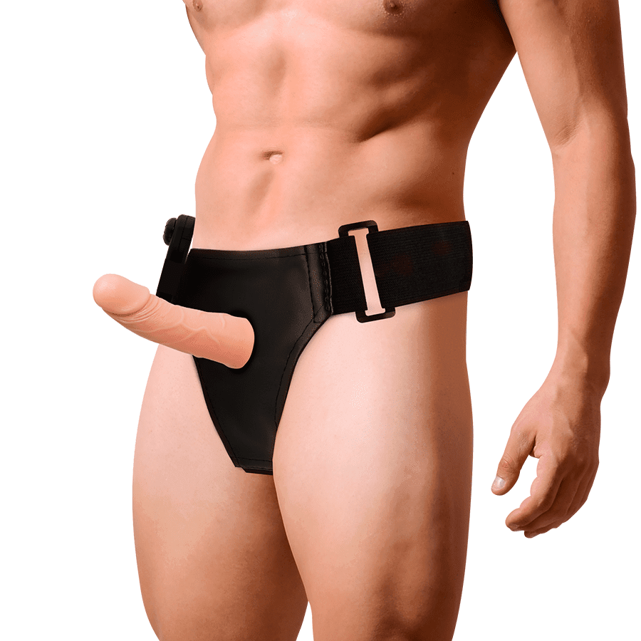Harness Attracion: Marcos strap-on Hollow Extender vibrator