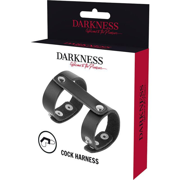 Darkness: Justerbar læder penis ring