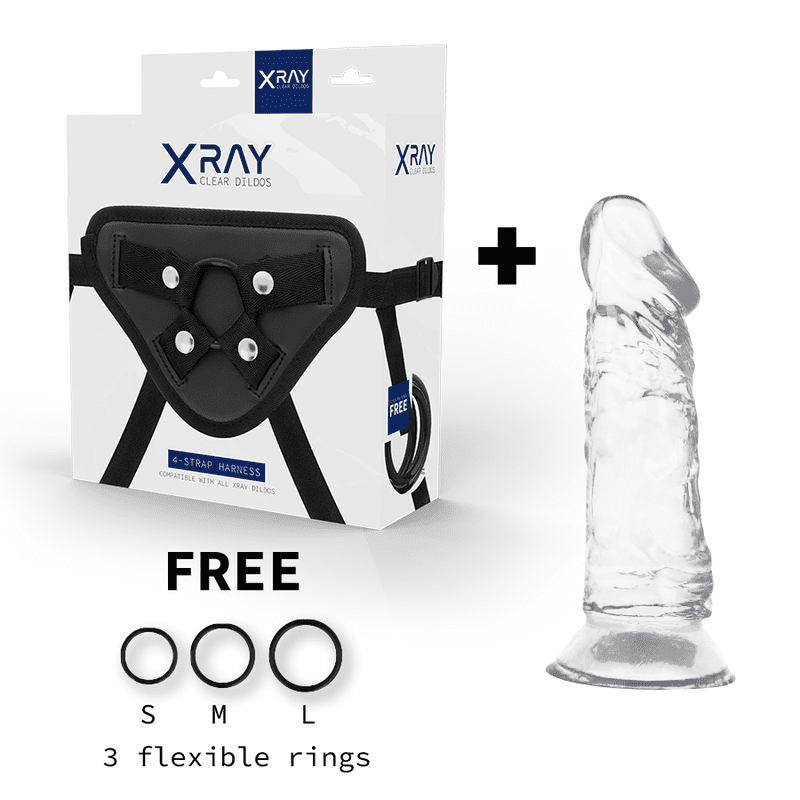 XRAY: Harness + Clear dildo strap-on